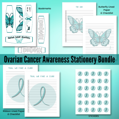 Ovarian Cancer Awareness Stationery Bundle