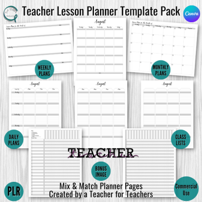 Teacher Lesson Planner Template Pack
