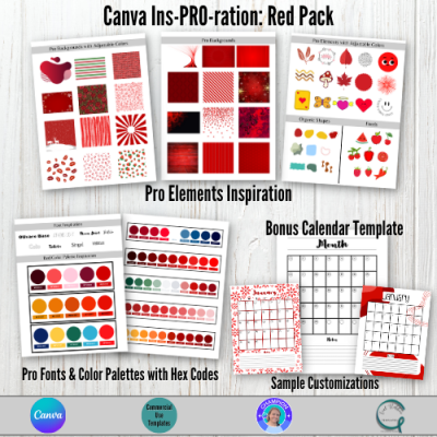 Canva Ins_PRO_ration: Red Pack + Bonus Calendar Template